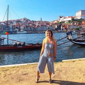 Pull&Bear Crop flare jumpsuit